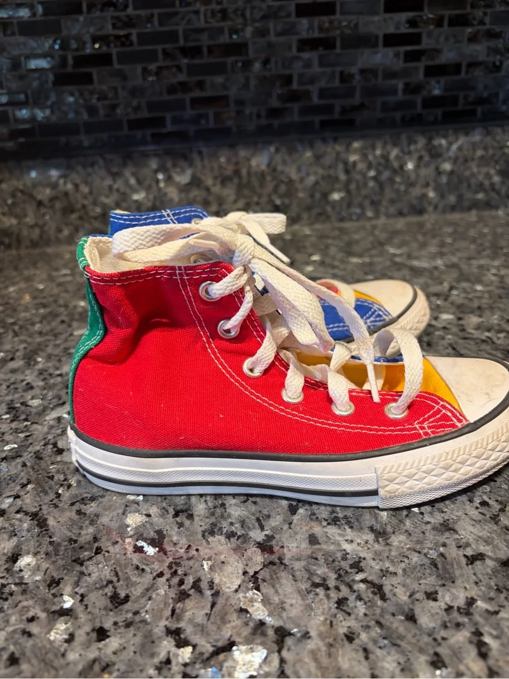 Converse Youth Toddler Color Block Bold Primary Color High Top Sneakers 12